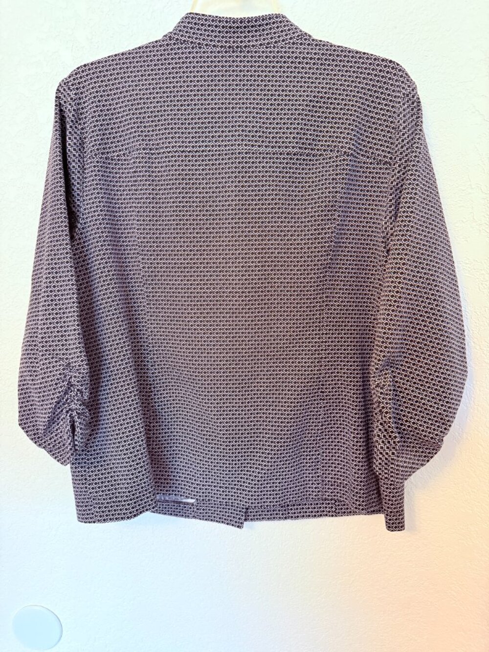 Chico's Black/White Print 3/4 Sleeve Jacket Womens Size 2 (12-14) Officecore CEO - Picture 7 of 12